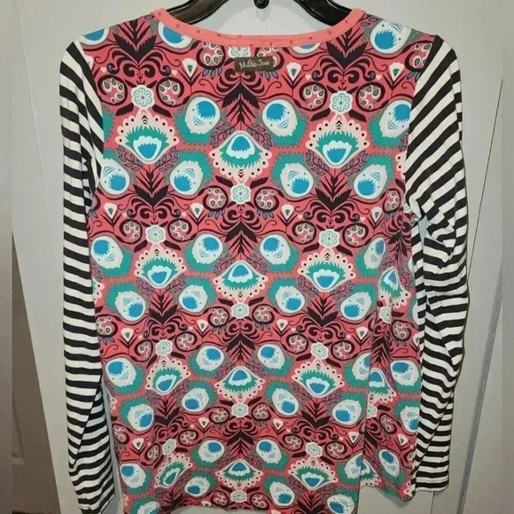 Matilda Jane Shea Friends Forever Striped Pocket Tee Top Relaxed Fit Women's S - Picture 3 of 9